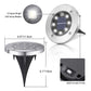LYHOPE Solar Ground Lights Outdoor, 16 Pack 8 LED Solar Disk Lights Waterproof Garden In - ground Pathway Lights Landscape Lighting for Lawn,Yard,Deck,Patio,Walkway (White) - Krosscanada