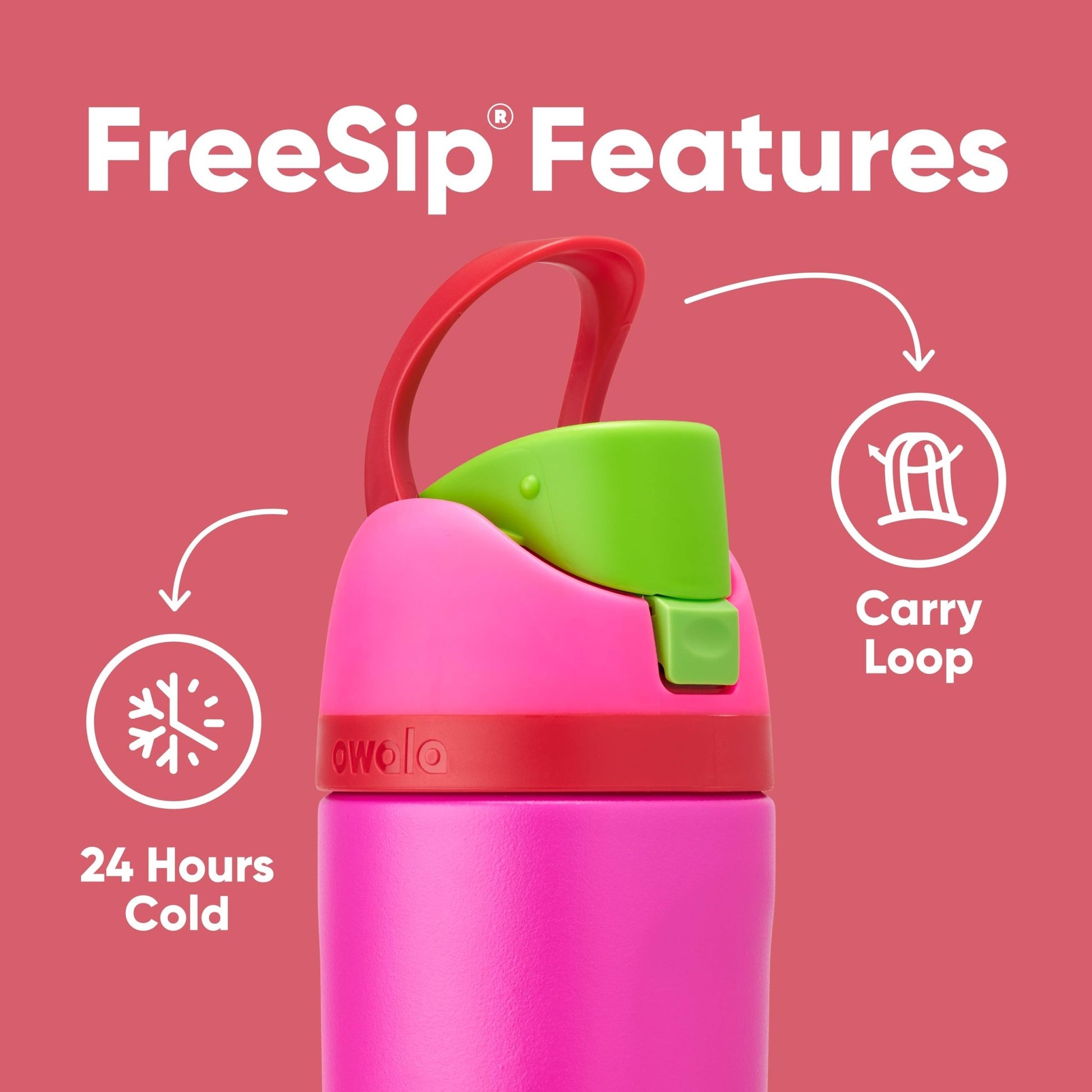 Owala FreeSip Insulated Stainless Steel Water Bottle with Straw for Sports and Travel, BPA - Free, 24 - oz, Shy Marshmallow - Krosscanada