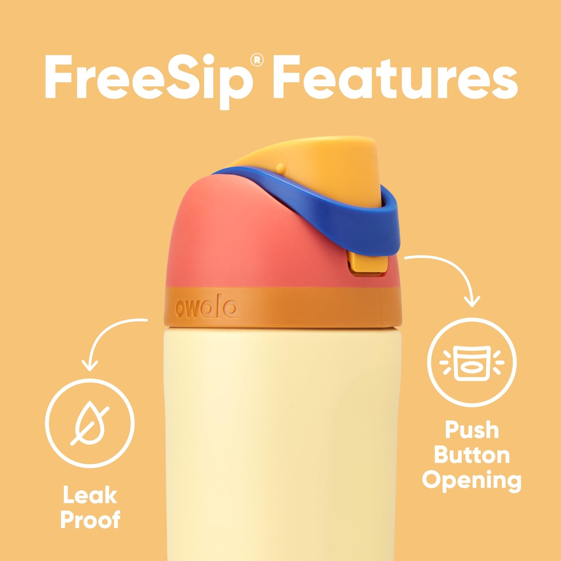 Owala FreeSip Insulated Stainless Steel Water Bottle with Straw for Sports and Travel, BPA - Free, 24 - oz, Shy Marshmallow - Krosscanada