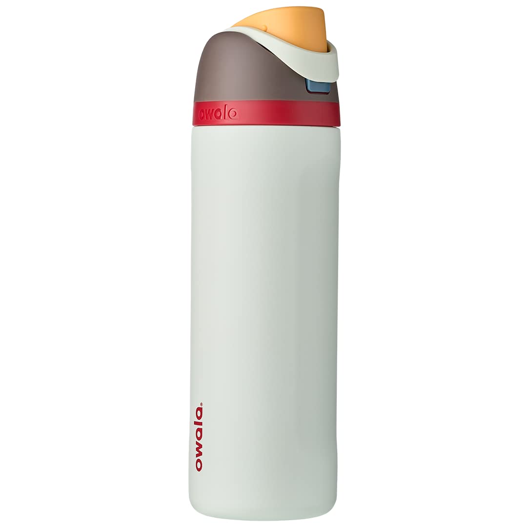Owala FreeSip Insulated Stainless Steel Water Bottle with Straw for Sports and Travel, BPA - Free, 24 - oz, Shy Marshmallow - Krosscanada