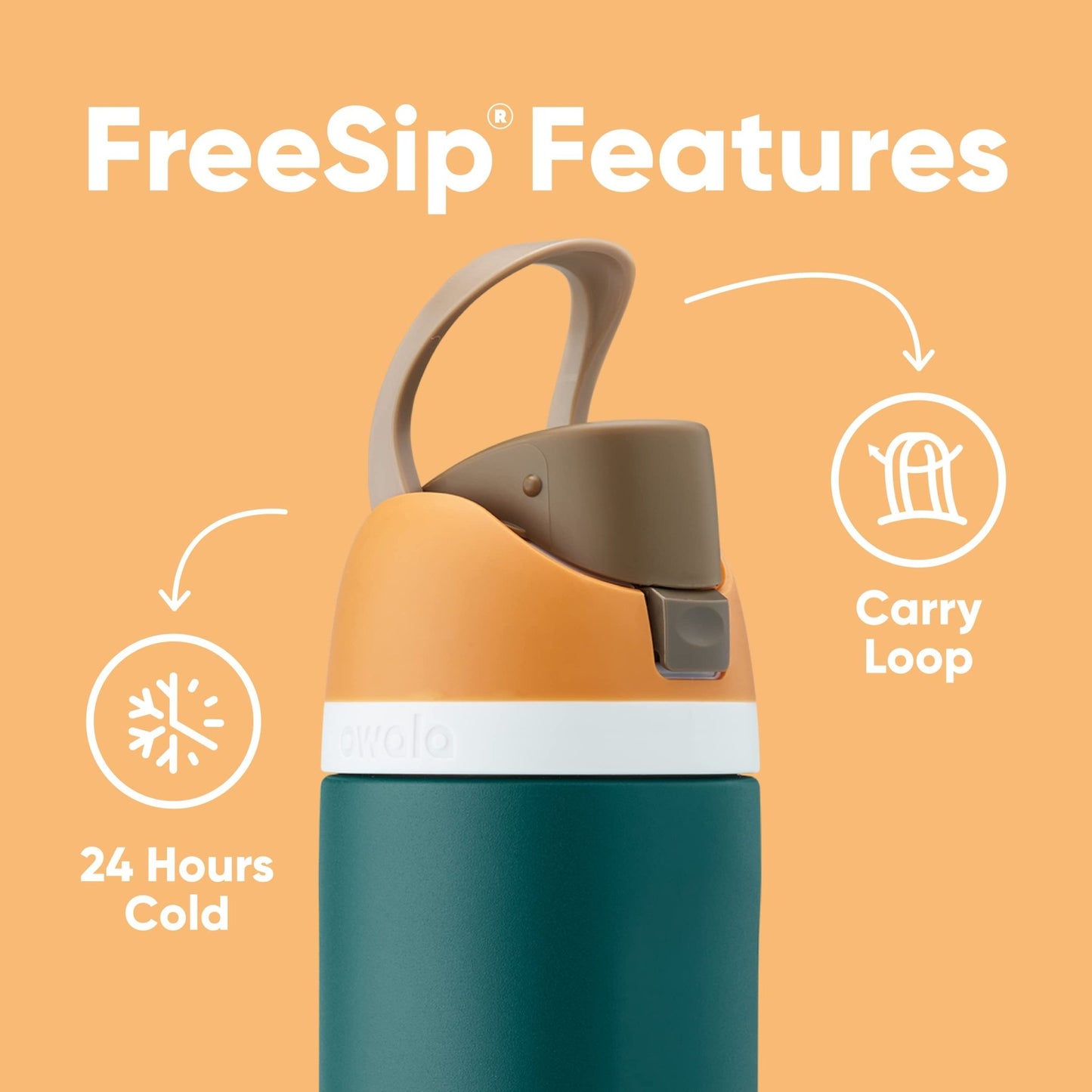 Owala FreeSip Insulated Stainless Steel Water Bottle with Straw for Sports and Travel, BPA - Free, 24 - oz, Shy Marshmallow - Krosscanada