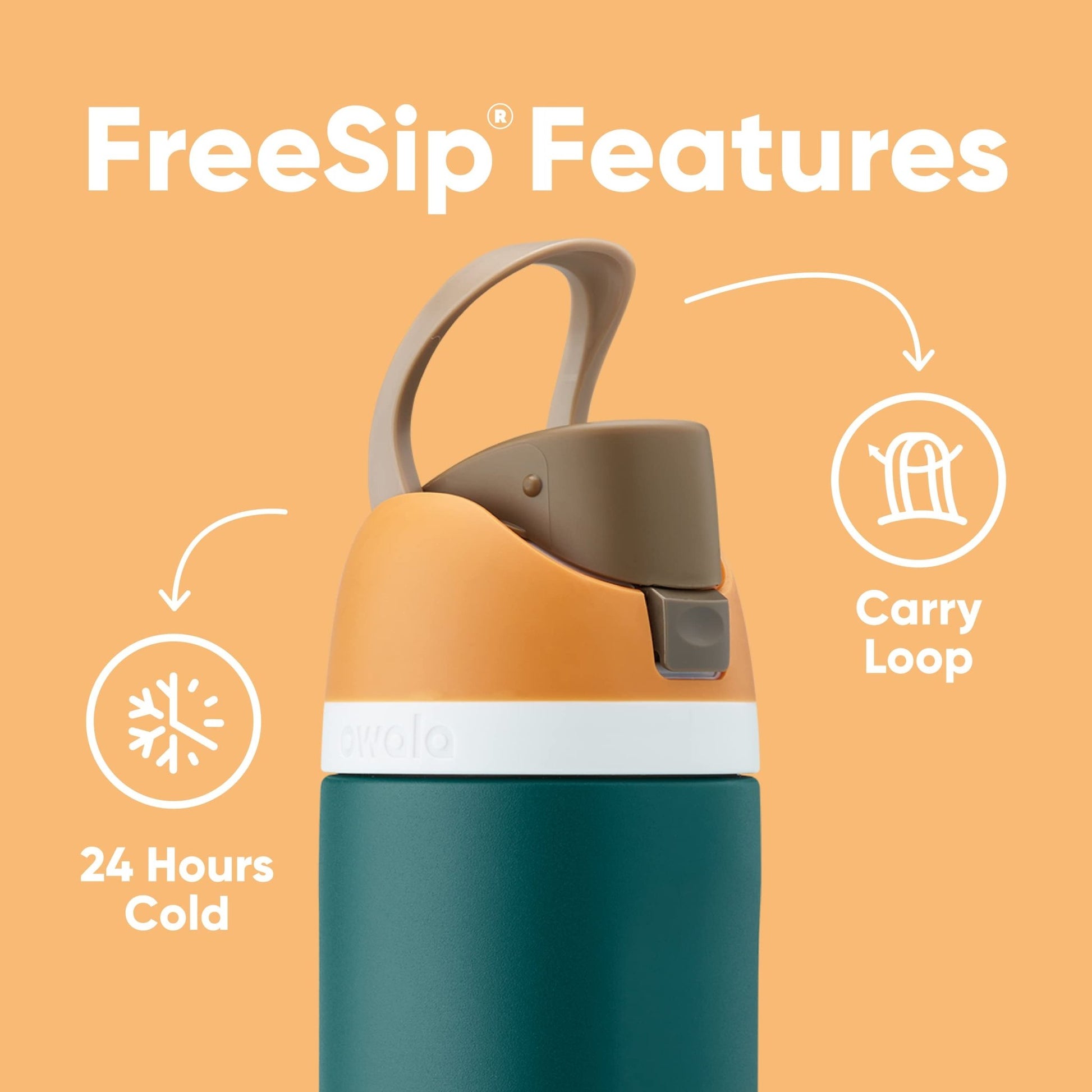Owala FreeSip Insulated Stainless Steel Water Bottle with Straw for Sports and Travel, BPA - Free, 24 - oz, Shy Marshmallow - Krosscanada