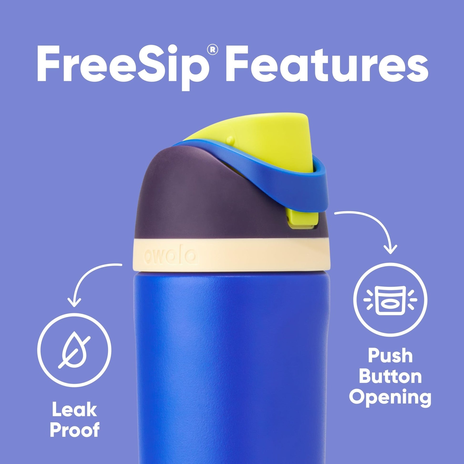 Owala FreeSip Insulated Stainless Steel Water Bottle with Straw for Sports and Travel, BPA - Free, 24 - oz, Shy Marshmallow - Krosscanada
