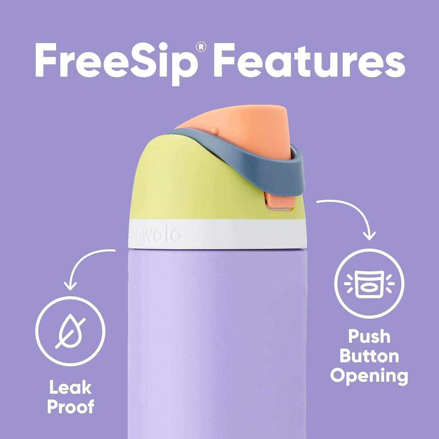 Owala FreeSip Insulated Stainless Steel Water Bottle with Straw for Sports and Travel, BPA - Free, 24 - oz, Shy Marshmallow - Krosscanada