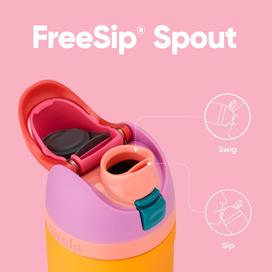 Owala FreeSip Insulated Stainless Steel Water Bottle with Straw for Sports and Travel, BPA - Free, 24 - oz, Shy Marshmallow - Krosscanada