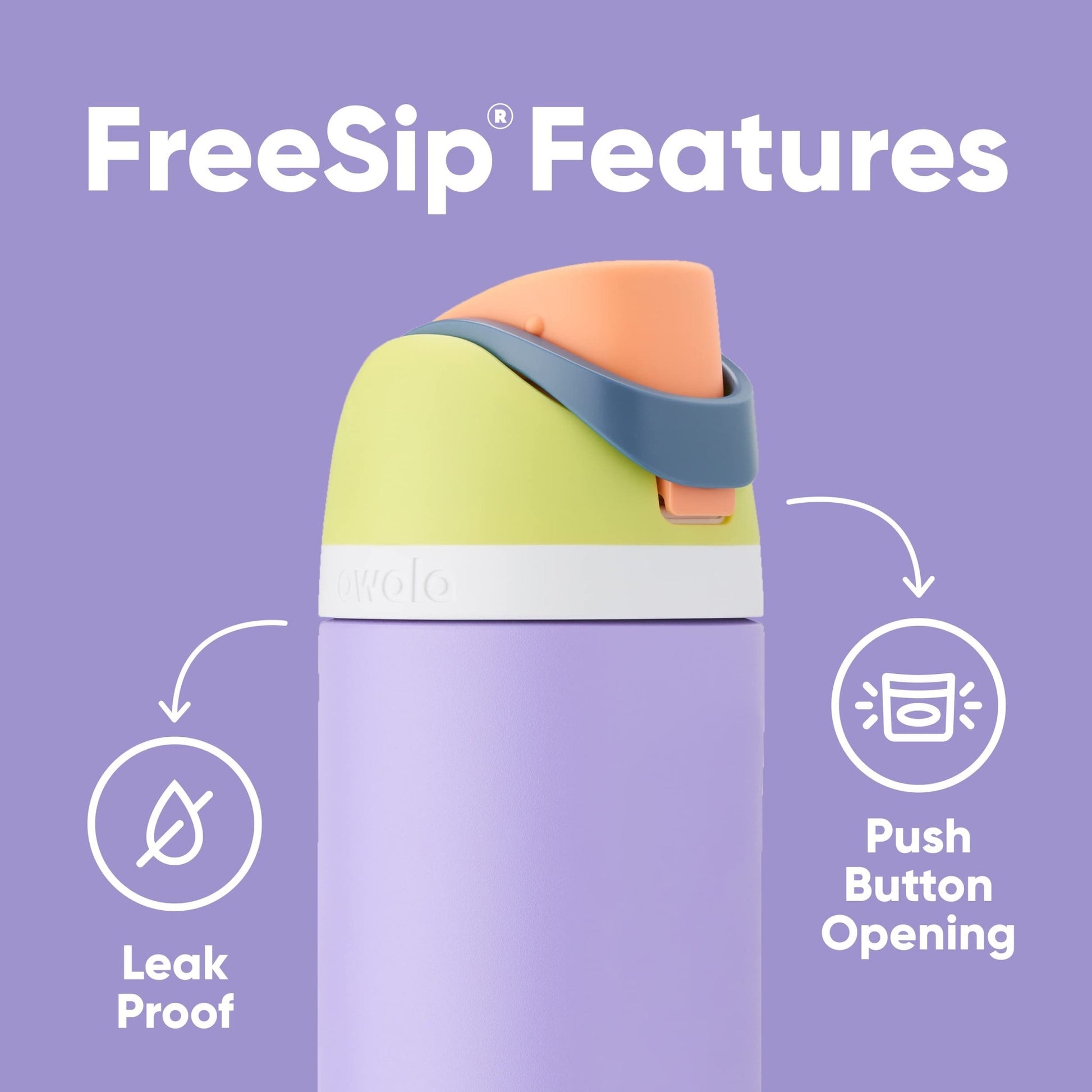 Owala FreeSip Insulated Stainless Steel Water Bottle with Straw for Sports and Travel, BPA - Free, 24 - oz, Shy Marshmallow - Krosscanada