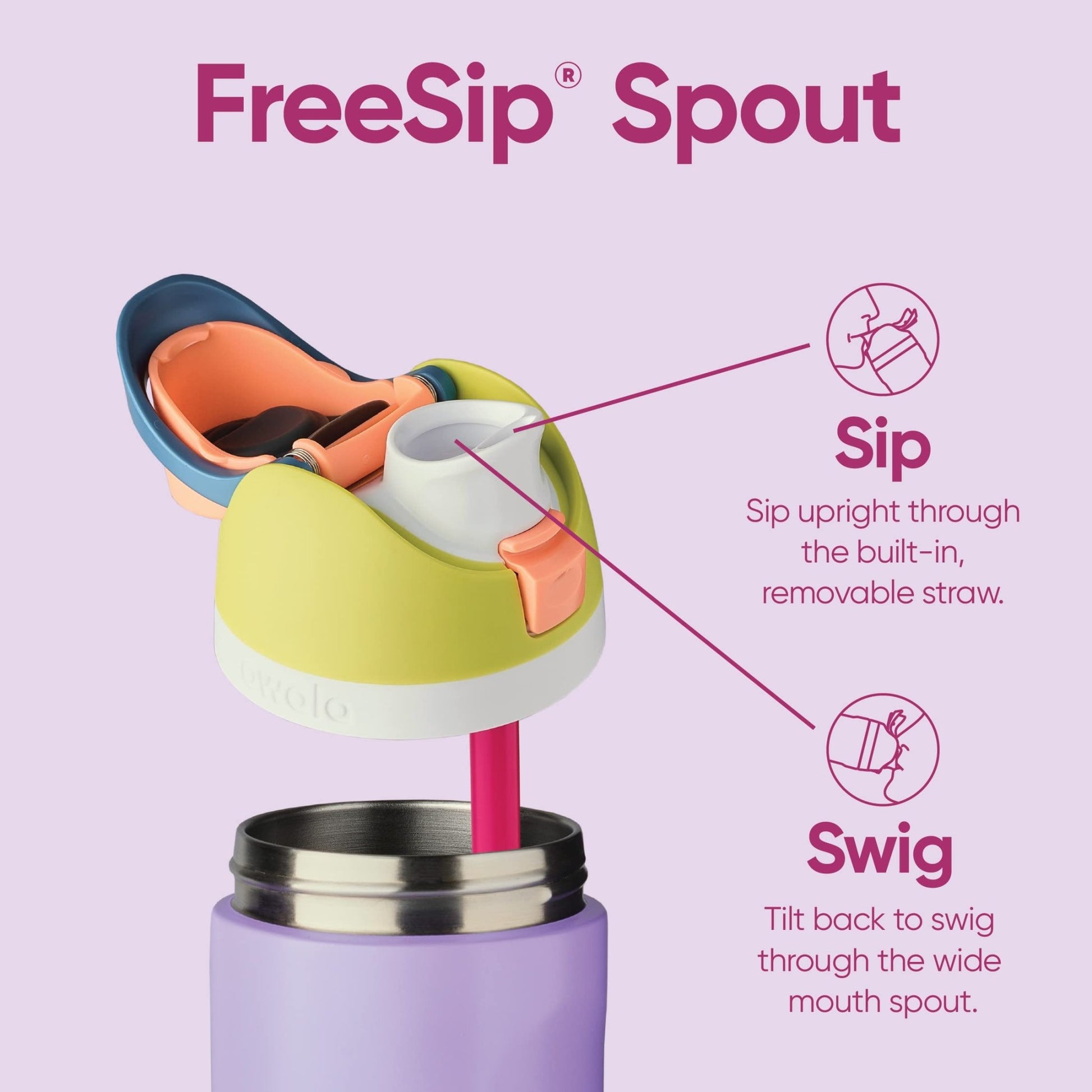 Owala FreeSip Insulated Stainless Steel Water Bottle with Straw for Sports and Travel, BPA - Free, 24 - oz, Shy Marshmallow - Krosscanada