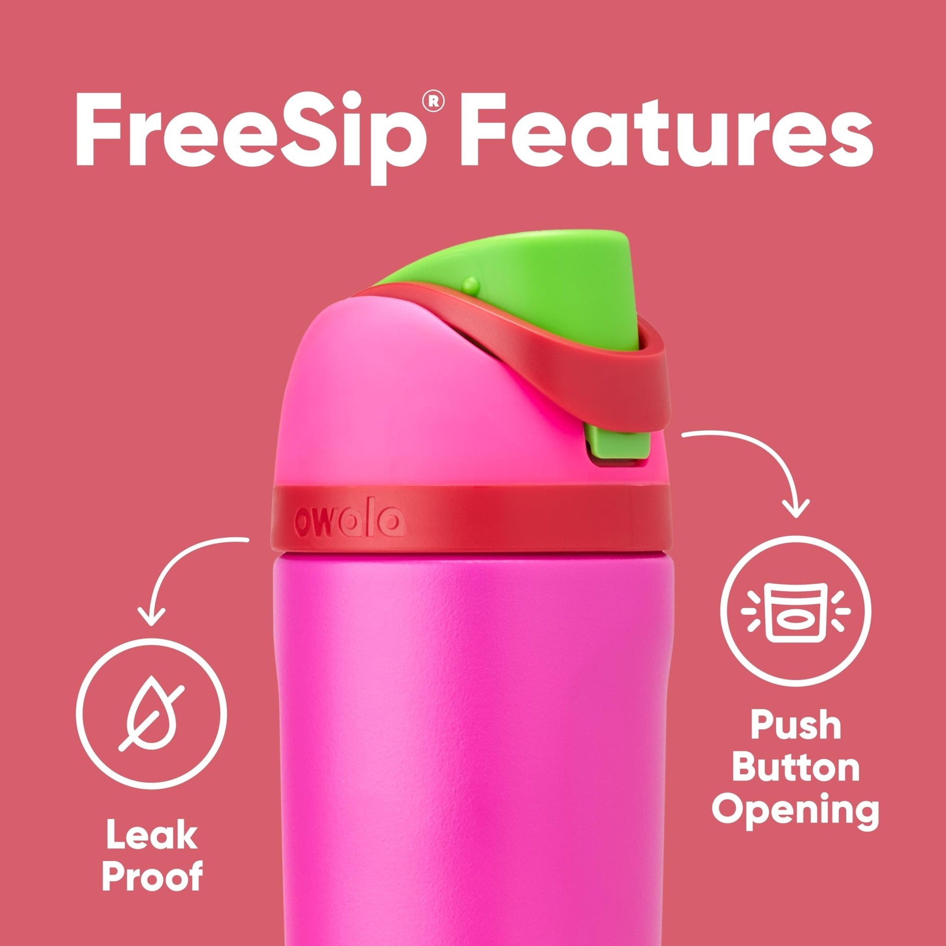 Owala FreeSip Insulated Stainless Steel Water Bottle with Straw for Sports and Travel, BPA - Free, 24 - oz, Shy Marshmallow - Krosscanada