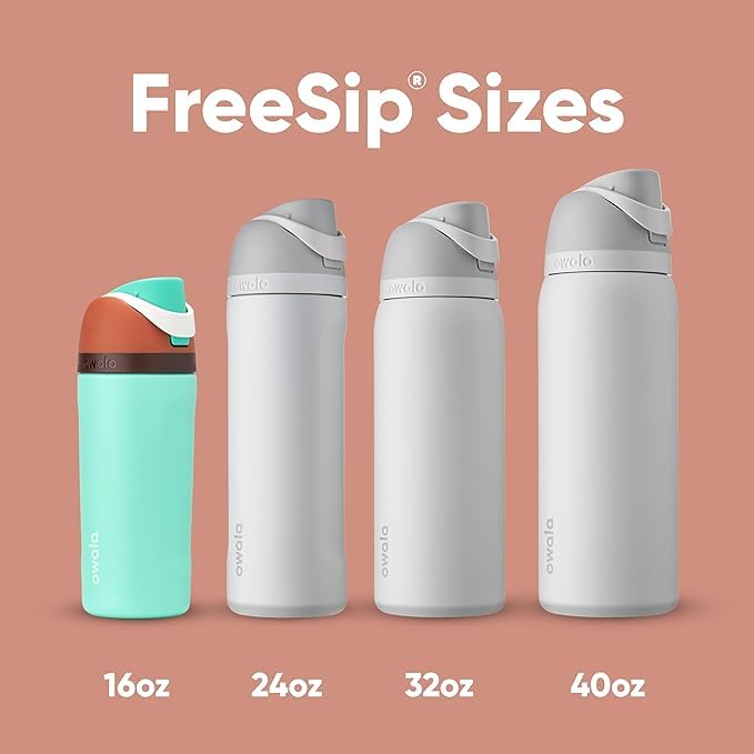 Owala FreeSip Insulated Stainless Steel Water Bottle with Straw for Sports and Travel, BPA - Free, 24 - oz, Shy Marshmallow - Krosscanada
