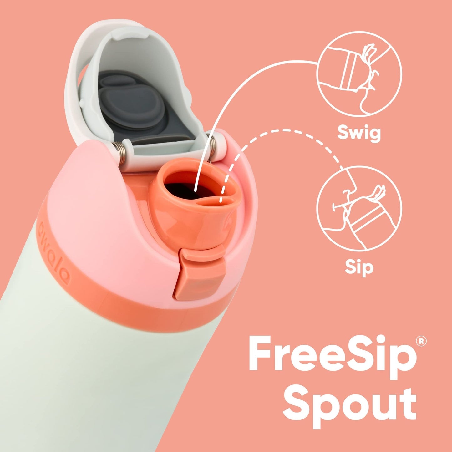 Owala FreeSip Insulated Stainless Steel Water Bottle with Straw for Sports and Travel, BPA - Free, 24 - oz, Shy Marshmallow - Krosscanada