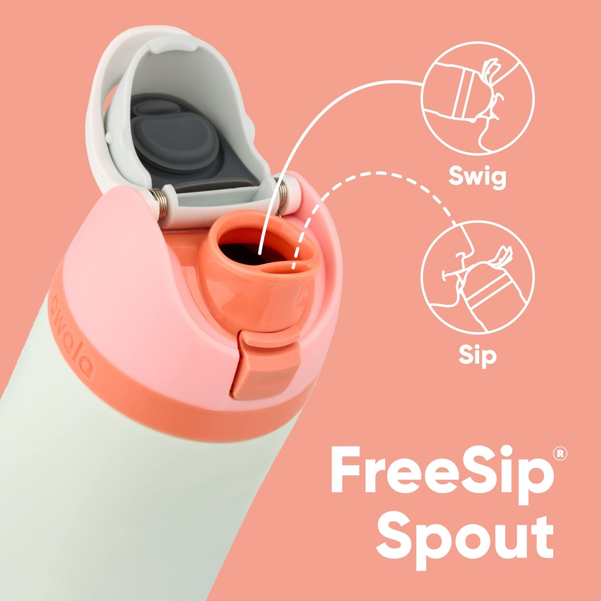 Owala FreeSip Insulated Stainless Steel Water Bottle with Straw for Sports and Travel, BPA - Free, 24 - oz, Shy Marshmallow - Krosscanada