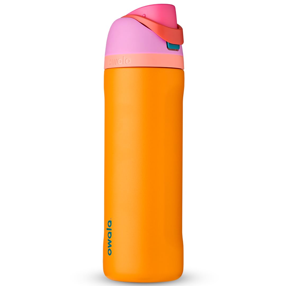 Owala FreeSip Insulated Stainless Steel Water Bottle with Straw for Sports and Travel, BPA - Free, 24 - oz, Shy Marshmallow - Krosscanada