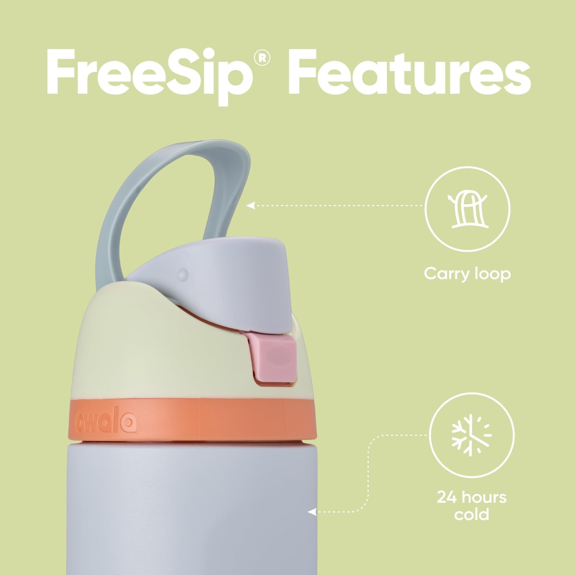 Owala FreeSip Insulated Stainless Steel Water Bottle with Straw for Sports and Travel, BPA - Free, 24 - oz, Shy Marshmallow - Krosscanada