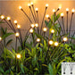 SIOTMERA 4Count Solar Lights Outdoor Waterproof IPX5, Solar Garden Lights, Wind Swaying Firefly Lights, Christmas Lights Outdoor, for Yard Lawn Pathway Decoration Lighting, 6LED WarmYellow - Krosscanada