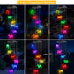 Toodour Solar Wind Chimes, Color Changing Solar Hummingbird Wind Chimes, LED Decorative Mobile, Waterproof Solar Lights Outdoor for Patio, Window, Garden Decor, for Mom/Grandma - Krosscanada