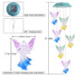 Toodour Solar Wind Chimes, Color Changing Solar Hummingbird Wind Chimes, LED Decorative Mobile, Waterproof Solar Lights Outdoor for Patio, Window, Garden Decor, for Mom/Grandma - Krosscanada