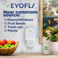 VEYOFLY Gnat Attracts for House, Fly Attract, Fruit Fly Attract, Fly Catcher, Plug in Catch for Fruit Flies, Moths, Gnats Attract (1 Devices + 3 Refills) - Krosscanada