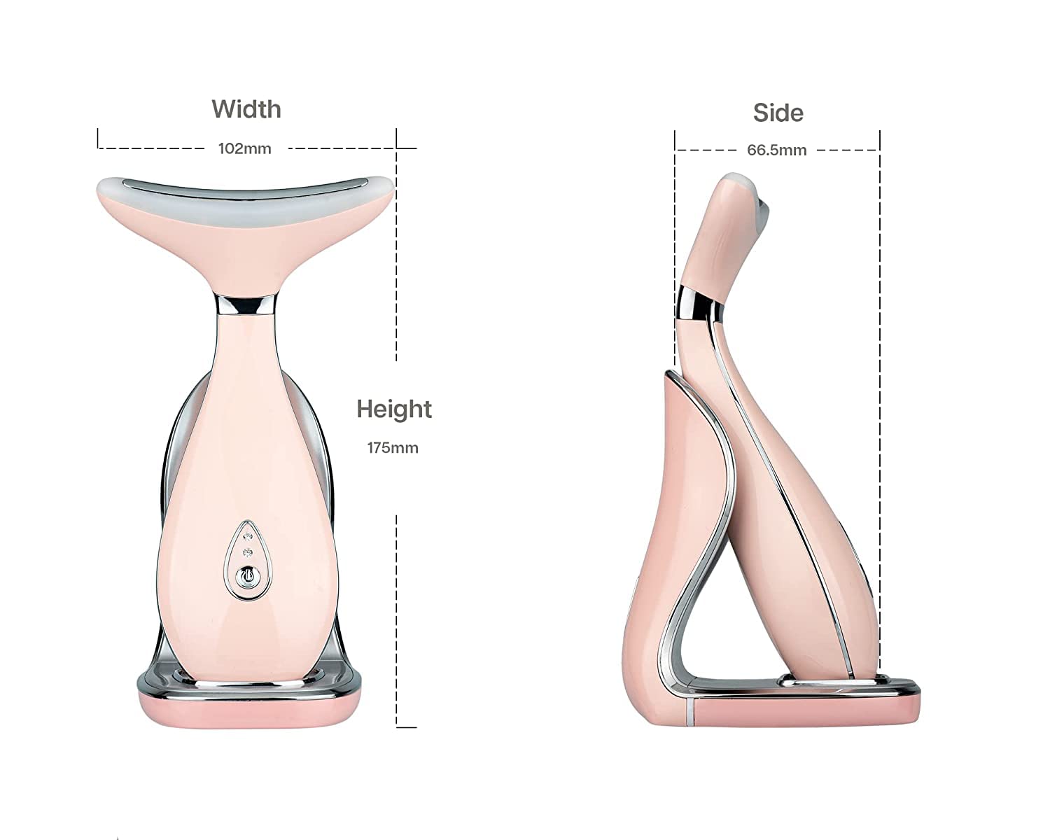 VRAIKO LILY Skin Rejuvenation Beauty Device, 3 - IN - 1 Neck Face Beauty Massager, At - home Facial Spa Tool and Microglow Handset (Pink) - Krosscanada