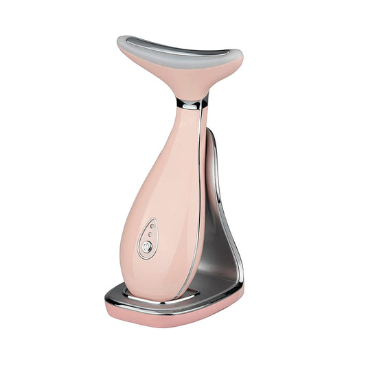VRAIKO LILY Skin Rejuvenation Beauty Device, 3 - IN - 1 Neck Face Beauty Massager, At - home Facial Spa Tool and Microglow Handset (Pink) - Krosscanada