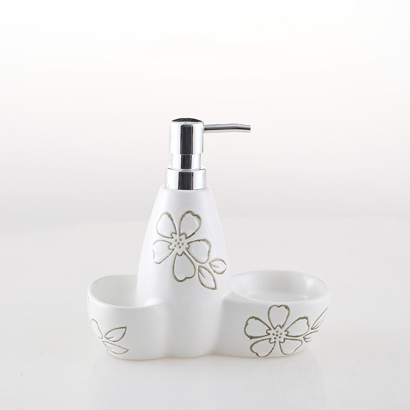 Ceramic Lotion Bottle With Sponge Seat Shower Bottle Creative Dual-use - KKscollecation