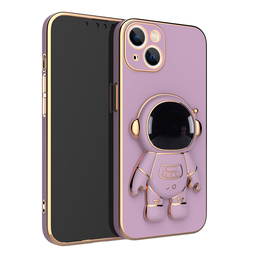 3D Astronaut Phone Case Anti-Drop Electroplating Bracket - KKscollecation