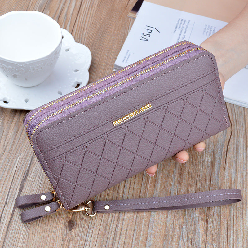 Double zipper hand purse ladies wallet - KKscollecation