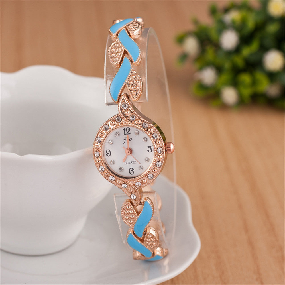 Leaf bracelet quartz wrist watch - KKscollecation