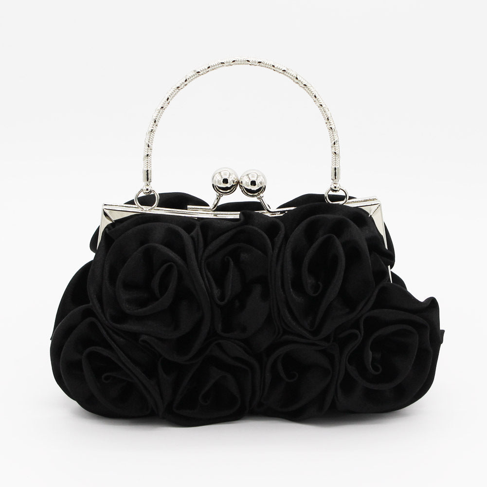 Hand held rose bag dinner bag bridal bag - KKscollecation