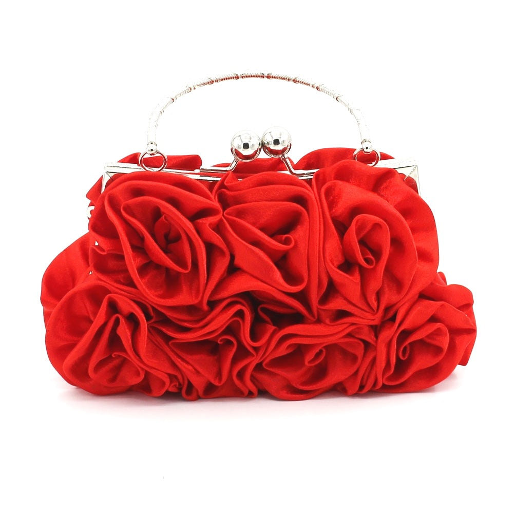 Hand held rose bag dinner bag bridal bag - KKscollecation