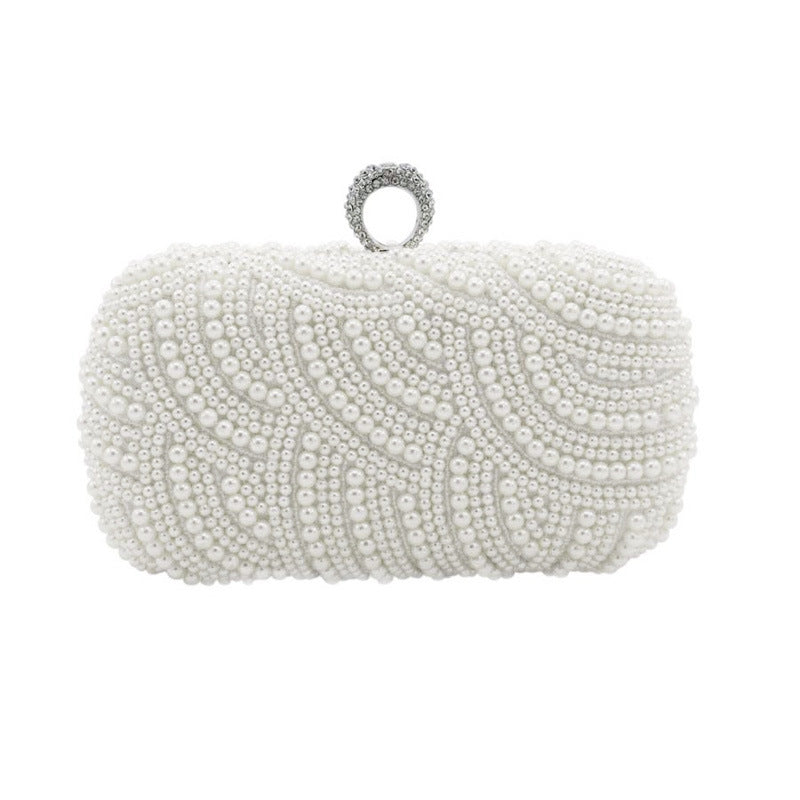 New Fashion Ring Diamond Pearl Banquet Bag - KKscollecation