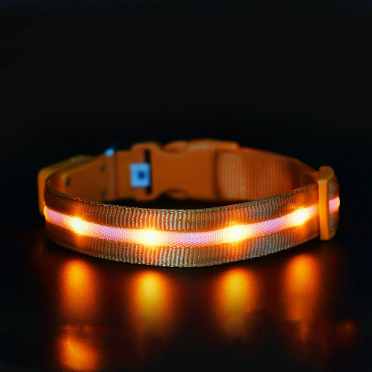Luminous collar night pet USB charging