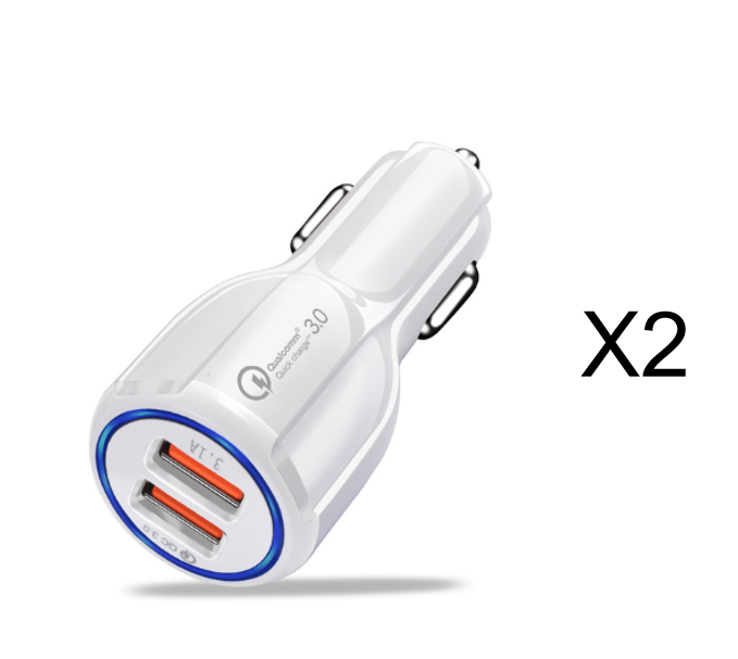 Quick Charge 3.0 Car Charger For Mobile Phone Dual Usb Car Charger Qualcomm Qc 3.0 Fast Charging Adapter Mini Usb Car Charger - KKscollecation