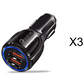 Quick Charge 3.0 Car Charger For Mobile Phone Dual Usb Car Charger Qualcomm Qc 3.0 Fast Charging Adapter Mini Usb Car Charger - KKscollecation