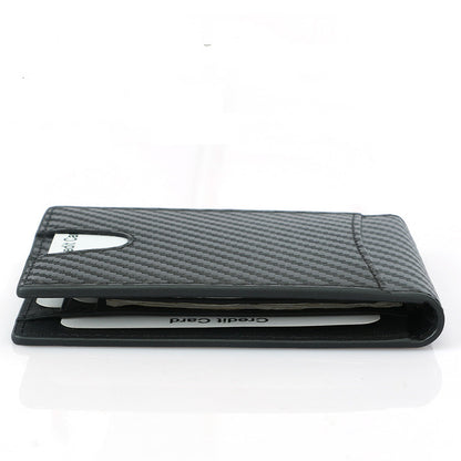 New men's wallet wallet carbon fiber texture - KKscollecation