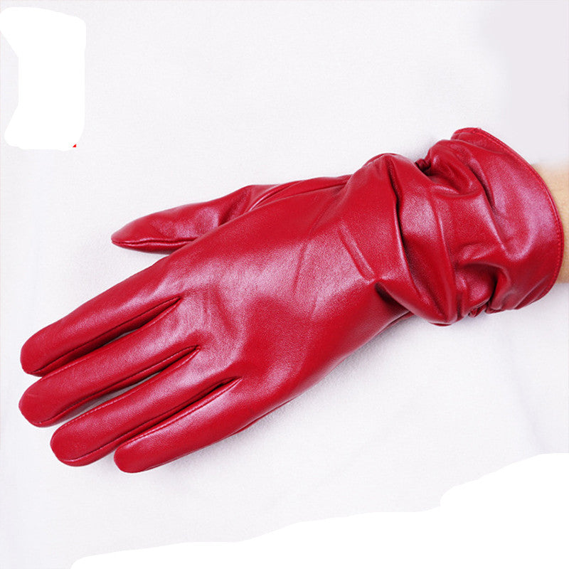 Women Winter Leather Gloves New Outdoor Women Gloves - KKscollecation