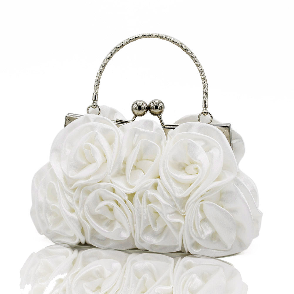 Hand held rose bag dinner bag bridal bag - KKscollecation