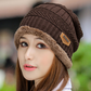 Knit Hat Female Winter ThickeningCap Warm Earmuffscap Head Outdoor Cycling Korean Version Of The Tide Collar Wool Hat - KKscollecation