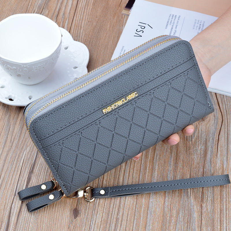 Double zipper hand purse ladies wallet - KKscollecation