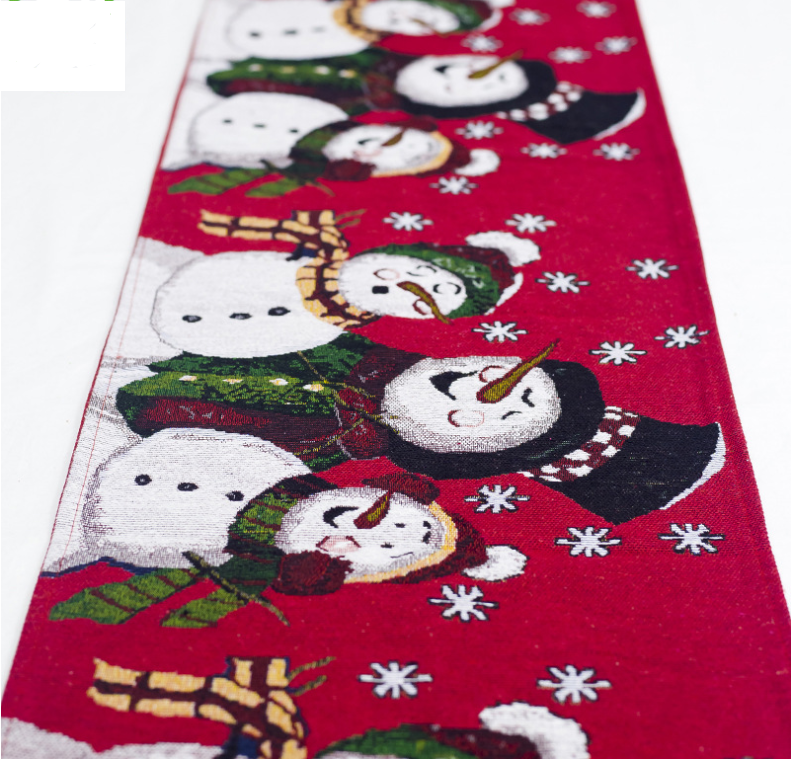 Christmas Elk Snowman Table Runner Merry Christmas Decorations - KKscollecation