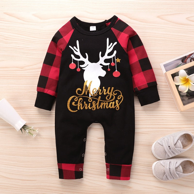 Baby New Year Santa's Elk Romper - KKscollecation