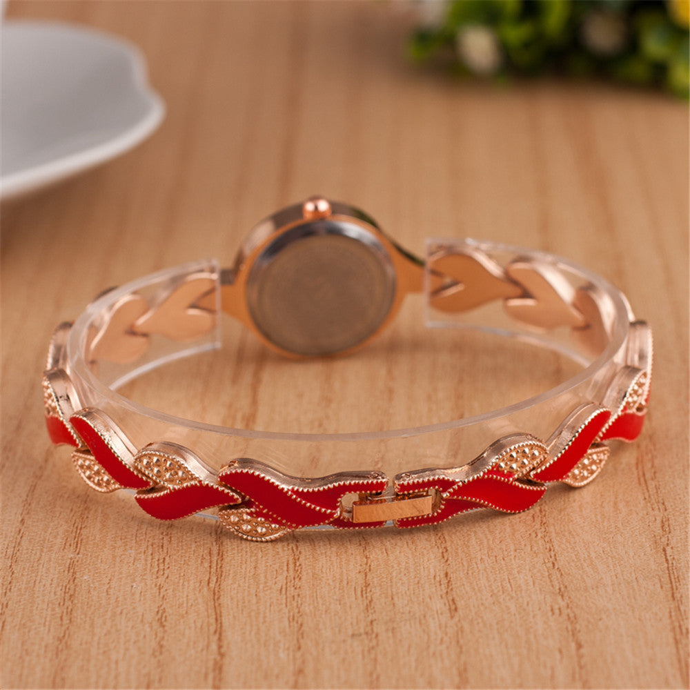 Leaf bracelet quartz wrist watch - KKscollecation