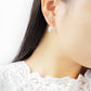 The bride jewelry two piece Necklace Earrings Set Round Diamond Jewelry Set Gold Jewellery Set - KKscollecation