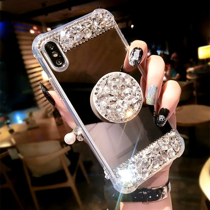 Mirror gem rhinestone phone case - KKscollecation