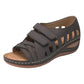 Fashion Velcro Hollow Fish Mouth Sandals - KKscollecation