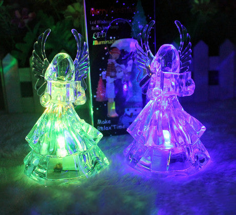 Colorful Acrylic Angel Night Light Christmas Gifts - KKscollecation