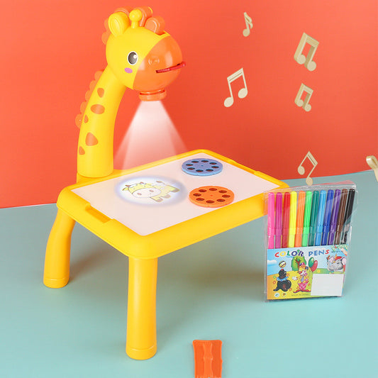 Children LED Projector Art Drawing Table Toys Painting Board Desk - KKscollecation