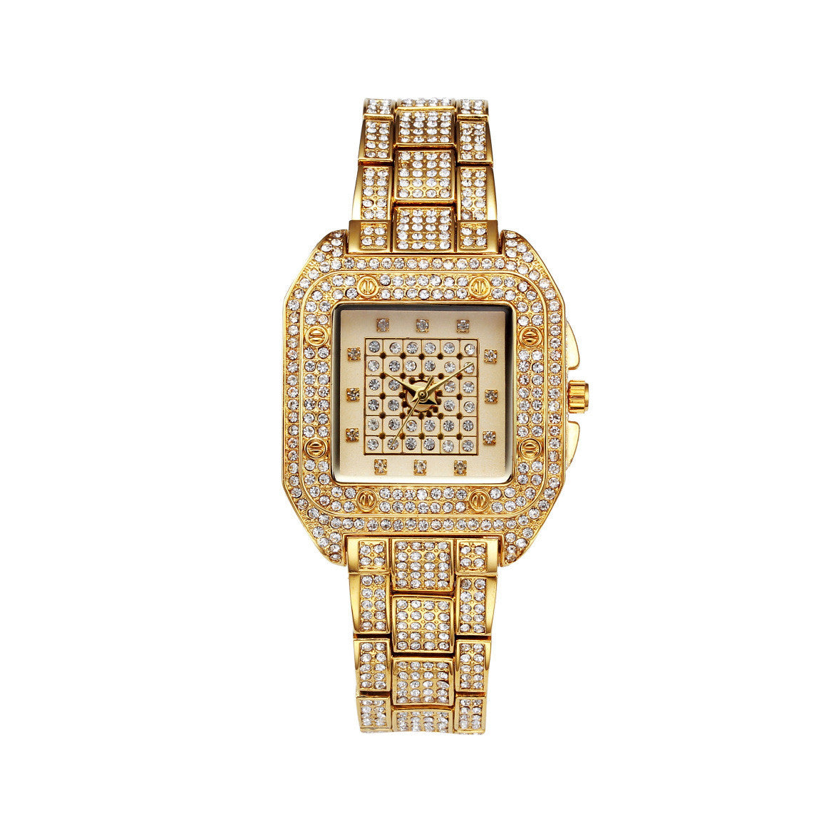 Leisure Square Diamond Luxury Fashion Watch Waterproof Quartz Ladies Watch - KKscollecation