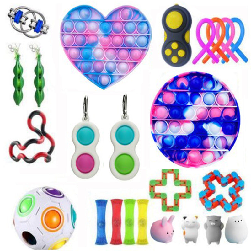 Cross Border Explosion Of Colorful Anti Rat Decompression Toy Set Children Adult Bubble Music Decompression Toy Set - KKscollecation