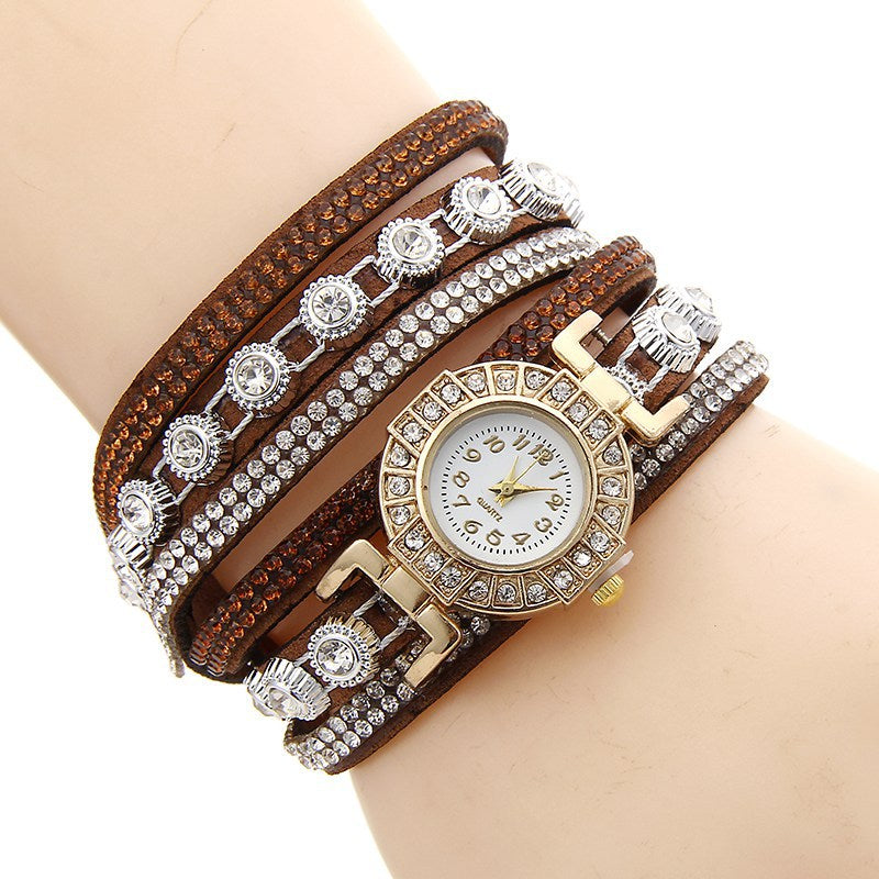 Diamond Ladies Wrap Quartz Bracelet Watch - KKscollecation