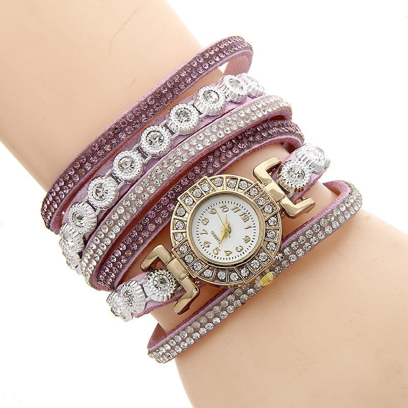 Diamond Ladies Wrap Quartz Bracelet Watch - KKscollecation